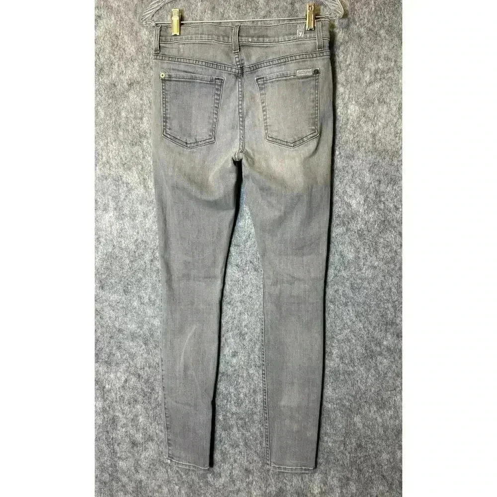 Womens 7 For All Mankind The Skinny Jeans Gray Size 27 - Picture 3 of 6